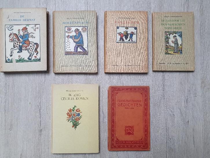 5 boeken Felix Timmermans + 1 boekje Frans Bastiaanse, Boeken, Literatuur, Gelezen, Nederland, Ophalen of Verzenden