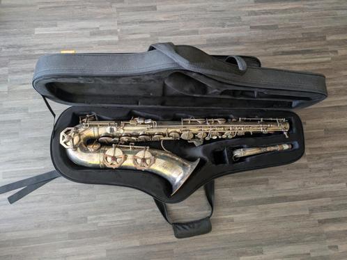 Vintage verzilverde Dolnet Series II (1947) tenor saxofoon, Muziek en Instrumenten, Blaasinstrumenten | Saxofoons, Gebruikt, Tenor