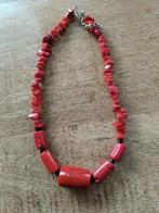 Rode bamboekoraal ketting, Ophalen of Verzenden, Zo goed als nieuw, Rood, Steen of Mineraal
