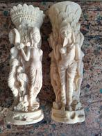 Vintage vaasjes Ivorine ( nep ivoor) set, Antiek en Kunst, Ophalen of Verzenden