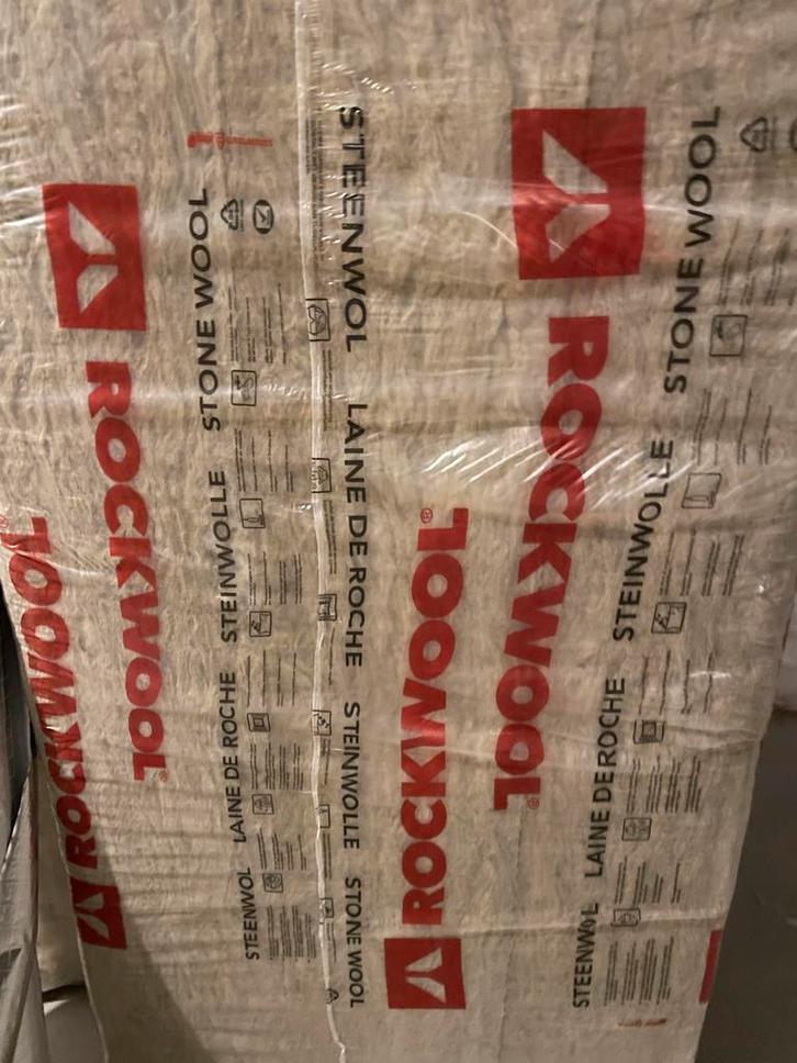 Rockwool Steenwol + Dampdichte Folie - Isolatie, Doe-het-zelf en Verbouw, Isolatie en Afdichting, Nieuw, Vloerisolatie, Steenwol