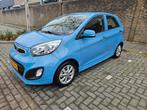 Kia Picanto 1.2 Cvvt 5-DRS 2012 Blauw, Auto's, Voorwielaandrijving, Stof, Zwart, 4 cilinders