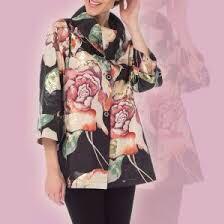 Ribkoff luxe brokaat jasje rozenprint ietsje gouddraad M beschikbaar voor biedingen