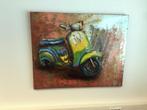 3D metalenschilderij scooter, Ophalen, Zo goed als nieuw, Schilderij, 100 tot 125 cm