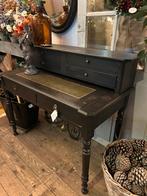 Zwart antiek engels bureau, brocante, Kantoor, landelijk, Nieuw, Hoofdtraat 15 De Steeg, Il fienile, Info@ilfienile.nl