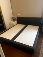 Tweepersoons bed 180x200 met hoofdbord auping, Ophalen, Blauw, Tweepersoons, Zo goed als nieuw