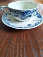 Delfts Blauw Kop en Schotel Handgeschilderd, Antiek en Kunst, Antiek | Servies los, Ophalen of Verzenden