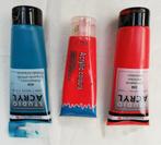 2 tubes Studio Acryl verf + 1 tube Acrylic colours, Hobby en Vrije tijd, Schilderen, Ophalen of Verzenden, Zo goed als nieuw