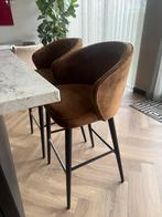 2 Barstoel barkruk June Diga Colmore okergeel bruin zwart, Ophalen, Gebruikt, Met voetsteun, 60 tot 90 cm
