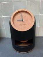 Zuiver zwarte tafel klok, Huis en Inrichting, Woonaccessoires | Klokken, Ophalen of Verzenden, Zo goed als nieuw, Wekker of Tafelklok