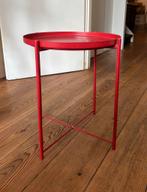 Rood Ikea Bijzettafeltje, Ophalen, Gebruikt, Rond, 50 tot 100 cm