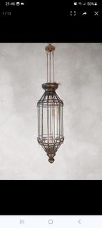 Grote Venetiaanse hanglamp geslepen glas in messing frame, Ophalen, Gebruikt, Glas, Venetië