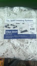Tegel leveling clips 2 mm zak 500 stuks meerdere zakken, Doe-het-zelf en Verbouw, Tegels, Verzenden, Minder dan 20 cm, Zo goed als nieuw