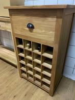 Aanbieding: Wijnkastje TEAK + lade, voor 20 flessen NU voor, 15 tot 25 flessen, Nieuw, Ophalen of Verzenden, 75 cm of meer