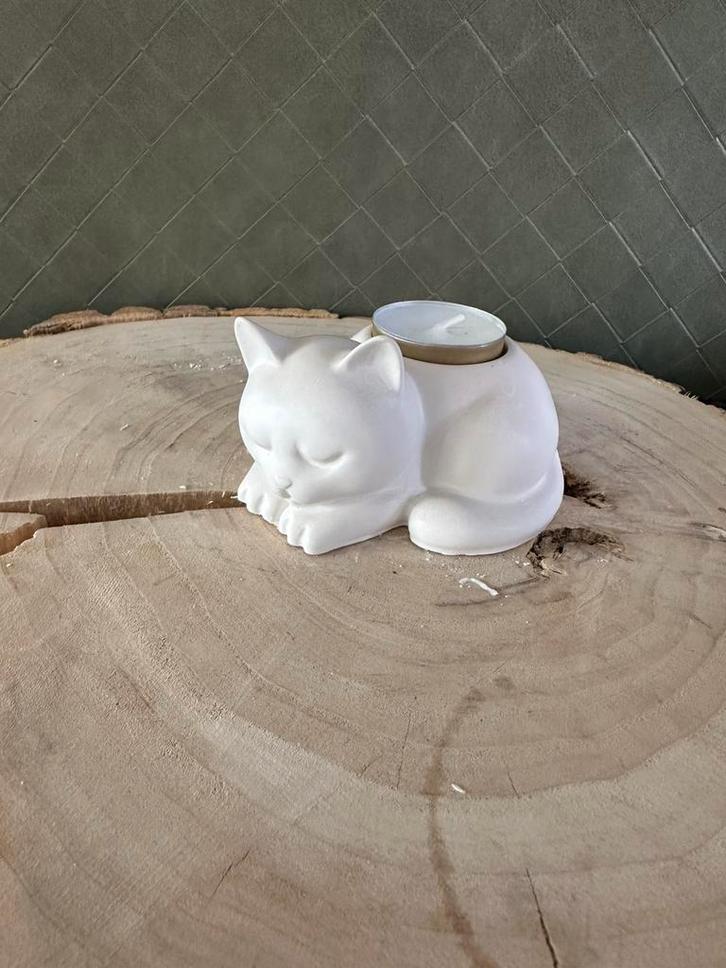 Wacinelichthouder Poes Nieuw! Word naar wens beschilderd, Huis en Inrichting, Woonaccessoires | Overige, Nieuw, Ophalen of Verzenden