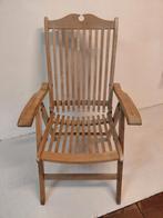 4 Teak verstelbare tuinstoelen, Ophalen of Verzenden, Zo goed als nieuw, Stoel(en)