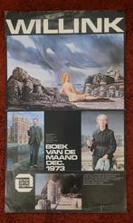 Affiche Willink boek van de maand dec 1973, Verzamelen, Ophalen of Verzenden, Gebruikt, Rechthoekig Staand
