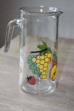 Vintage karaf glas fruit motief, Ophalen of Verzenden