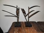 Art Deco Bronzen Vogels op Marmeren sokkel als nieuw, Ophalen of Verzenden
