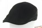 Vintage Platte pet G-Mao ventilerend zwart rayon 55-59, G-Mao, Ophalen of Verzenden, Pet, 57 cm (M, 7⅛ inch) of minder