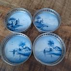 Delfts Blauwe Onderzetters - Set van 4, Ophalen of Verzenden, Gebruikt, Glas of Kopje