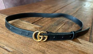 Zwarte Gucci riem met GG logo. 80CM,  beschikbaar voor biedingen