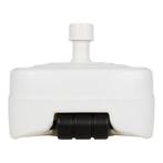 Parasolvoet verrijdbaar wit kunststof vulbaar tot 50 liter, Ophalen of Verzenden, Nieuw, Minder dan 1 meter, Parasolvoet