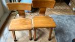 Twee retro ‘Schilte’ school stoeltjes - jaren ‘60, Kinderen en Baby's, Kinderkamer | Tafels en Stoelen, Ophalen, Gebruikt, Stoel(en)
