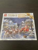 King Kerst Puzzel 1000 Stukjes - Christmas Downtown, Ophalen of Verzenden, 500 t/m 1500 stukjes, Gebruikt, Legpuzzel