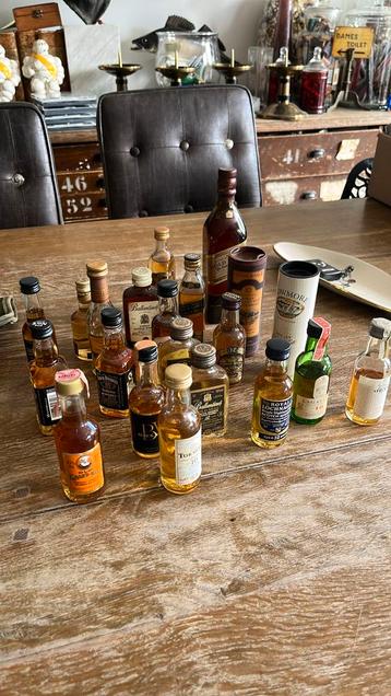 21 gevulde whisky miniaturen (verzameling) beschikbaar voor biedingen
