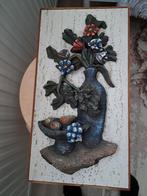 VINTAGE  AFBEELDING  OP OUDE LIJST, Ophalen of Verzenden