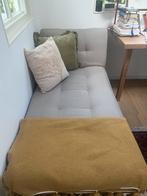 Slaapbank/Chaise lounge beige, Ophalen, Gebruikt, Stof