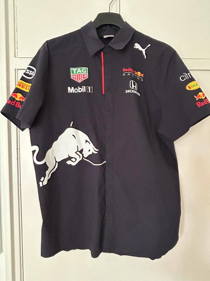 Red Bull Racing Honda Formule1 Max Verstappen shirt overhemd, Verzamelen, Automerken, Motoren en Formule 1, Zo goed als nieuw