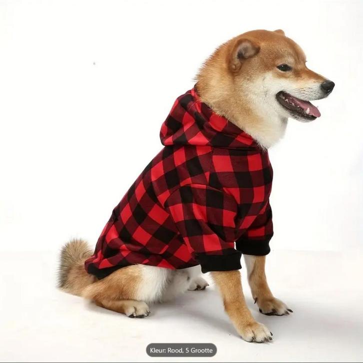 Grote hondentrui, houthakker, lumberjack, hoodie, Dieren en Toebehoren, Hondenkleding, Zo goed als nieuw, Hondenjas, Ophalen of Verzenden