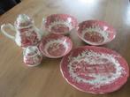 Merrie England serviesdelen roze (rood, pink), Ophalen of Verzenden