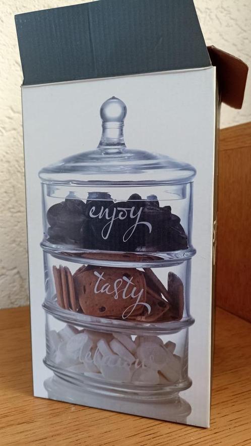 stapelbare voorraadpotten, glas NIEUW!, Huis en Inrichting, Overige Huis en Inrichting, Nieuw, Ophalen of Verzenden