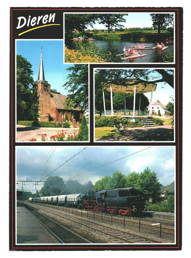 987543 Dieren 80+ Gld Stoomlocomotief Gelopen met postzegel, Verzamelen, Ansichtkaarten | Nederland, Ophalen of Verzenden, 1980 tot heden