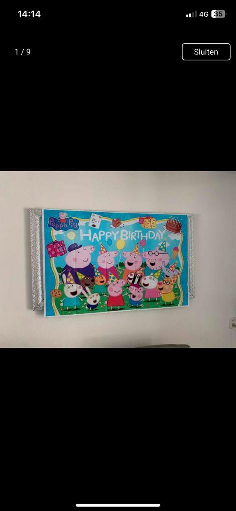 Peppa pig verjaardag versiering, Hobby en Vrije tijd, Feestartikelen, Zo goed als nieuw, Versiering, Verjaardag, Ophalen