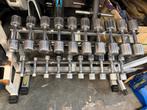 Technogym chrome dumbells 1-10 kg incl dumbell  rek, Ophalen, Dumbbell, 1-10 kg chrome dumbells, Incl rek