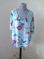 Kyra blouse/top fleurig blauw  mt 40/42, Verzenden, Zo goed als nieuw, Maat 38/40 (M), Blauw