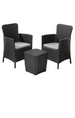 Allibert Keter Miami Balkonset - 2 Stoelen + Tafel, Tuin en Terras, Tuinsets en Loungesets, Kunststof, Gebruikt, Bijzettafel, Loungeset