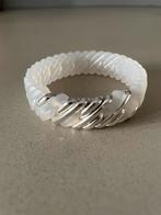 witte/frosted siliconen/RVS nano pixel armband THE RUBZ, Sieraden, Tassen en Uiterlijk, Armbanden, Ophalen of Verzenden, Zo goed als nieuw