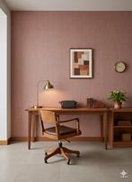 14195 Jute vintage behang met rode draad eco swiet, Huis en Inrichting, Stoffering | Behang, Verzenden, Minder dan 10 m², Rood