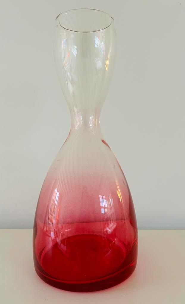 Roze glazen karaf met ombré effect, Antiek en Kunst, Antiek | Glas en Kristal, Ophalen