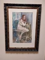 Harry Maas Aquarel op papier., Ophalen of Verzenden