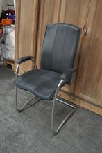 Stag sledestoel kantoorstoel vergaderstoel, Huis en Inrichting, Stoelen, Gebruikt, Leer, Ophalen of Verzenden, Eén