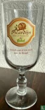 bierglas  voetglas Picardijn Grolsch 1997  100 jaar bestaan, Grolsch, Glas of Glazen, Ophalen of Verzenden, Zo goed als nieuw