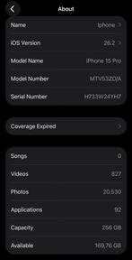 iPhone 15 Pro 256GB - As good as new! - Incl. Box, Ophalen, Zo goed als nieuw, IPhone 14 Pro