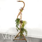 Vintage, midcentury rotan plantenslang plantenstandaard, Ophalen, Huis en Inrichting