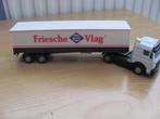 Mercedes truck met oplegger 1:43, Overige merken, Ophalen of Verzenden, Bus of Vrachtwagen, Zo goed als nieuw